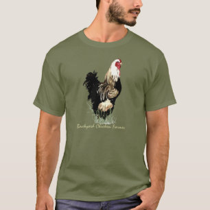 Camiseta Fazendeiro da galinha do quintal com design do