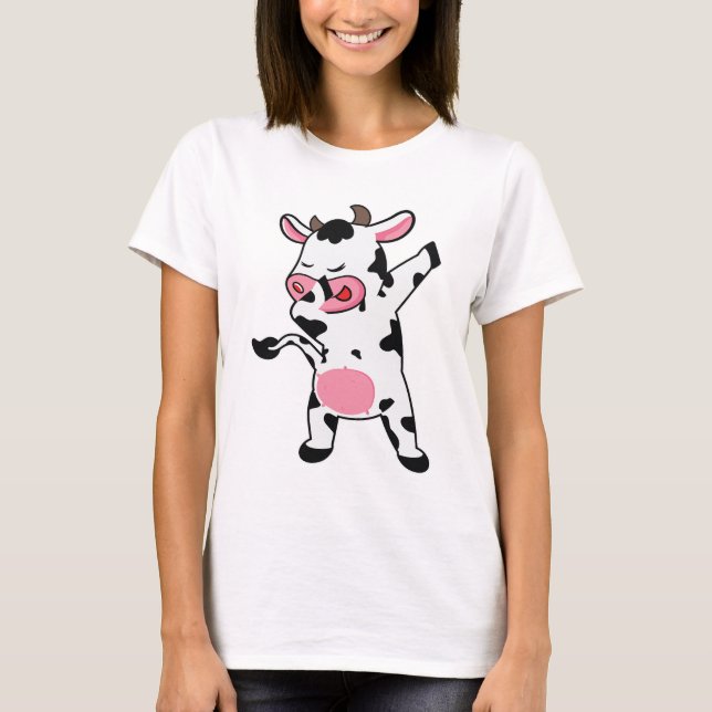 Camiseta Fazendeiro Dabbing Vaca Dança Dab (Frente)