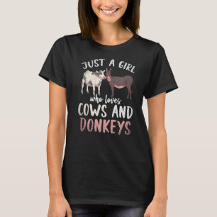 Camiseta Fazendeiro de Animais de Fazenda Apenas Uma Menina