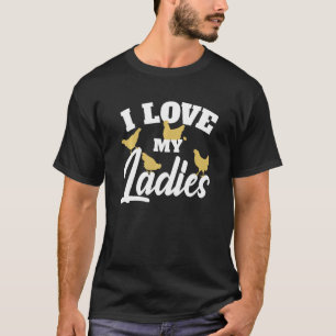 Camiseta Fazendeiro de Frango & Amante de Frango - Eu Amo M