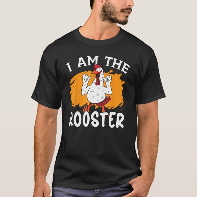 Camiseta Fazendeiro de Frango Calmante de Frango Aves de Fa (Frente)