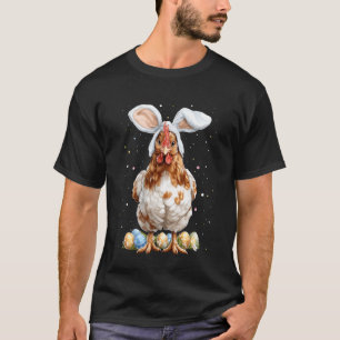 Camiseta Fazendeiro de Frango Fazenda Galo Coelho de Páscoa