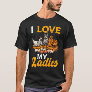 Camiseta Fazendeiro de Frango Galinhas Ovos de Galinha Pint