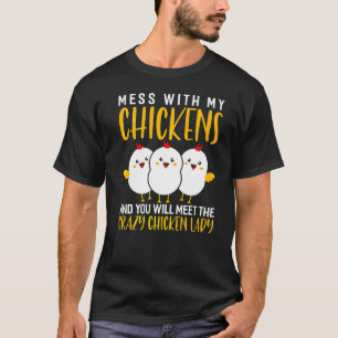 Camiseta Fazendeiro de frango Louco de Quicken