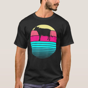 Camiseta Fazendeiro de Gado Bovino Retro Vintage Animal de