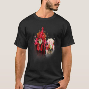 Camiseta Fazendeiro de Galo e Galinha Frango Galinha Galo