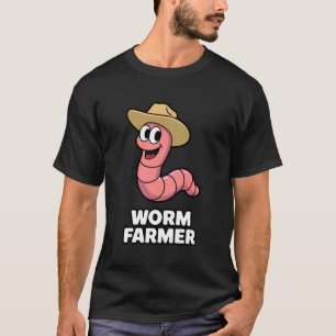 Camiseta Fazendeiro de Minhocas Compositor Jardim Compostag