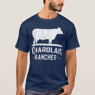 Camiseta Fazendeiro de Vaca Charolais Rancher