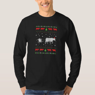 Camiseta Fazendeiro de Vaca do Natal Feio