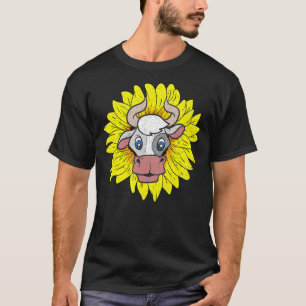 Camiseta Fazendeiro de Vaca Hippie Fazendeiro de Girassol