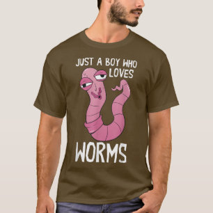 Camiseta Fazendeiro De Vermes Apenas Um Menino Que Adora O