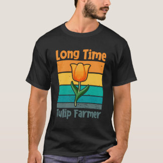 Camiseta Fazendeiro do Jardim de Retro - Jardim de Tulipas