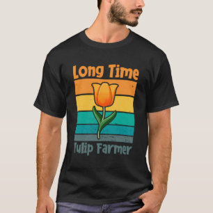 Camiseta Fazendeiro do Jardim de Retro - Jardim de Tulipas 