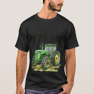 Camiseta Fazendeiro em Treinamento Trator Verde Menino Infa