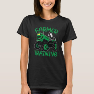 Camiseta Fazendeiro em Treinamento Tratores Fazenda Criança