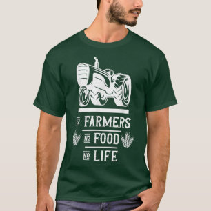 Camiseta Fazendeiro fazenda Não há fazendeiros nem comida n