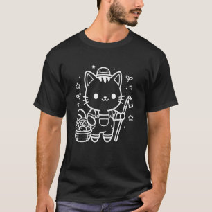 Camiseta Fazendeiro Fofo Gato Kawaii Agricultura Agronomia