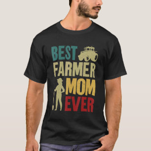 Camiseta Fazendeiro Mãe Mãe Vintage Trator Retro
