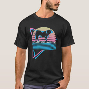 Camiseta Fazendeiro Retrai Apenas Um Menino Que Ama Vacas