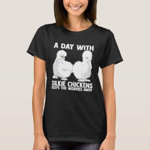 Camiseta Fazendeiro Silkie Galinha Mamãe Galinha Sedosa Faz