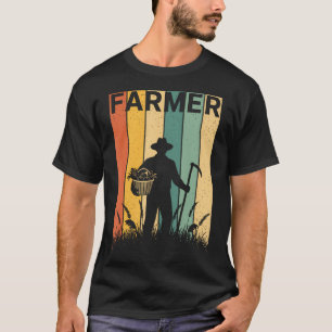 Camiseta Fazendeiro Vintage Jardineiro Agricultura Retro