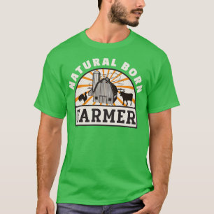 Camiseta Fazendeiros Engraçados de Nasceres Naturais Retro