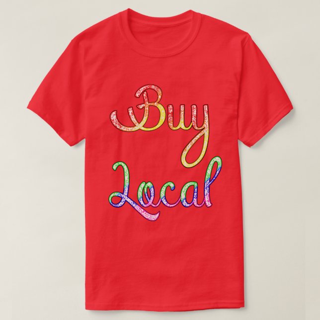 Camiseta Fazendeiros locais do comprar Vegan Powerelevation (Frente do Design)