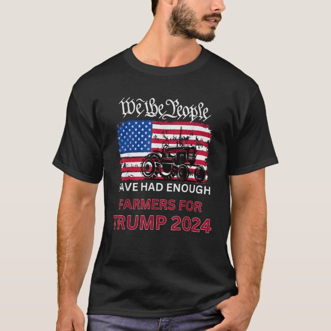 Camiseta Fazendeiros pró-republicanos para o TRUMP 2024 Nós (Frente)