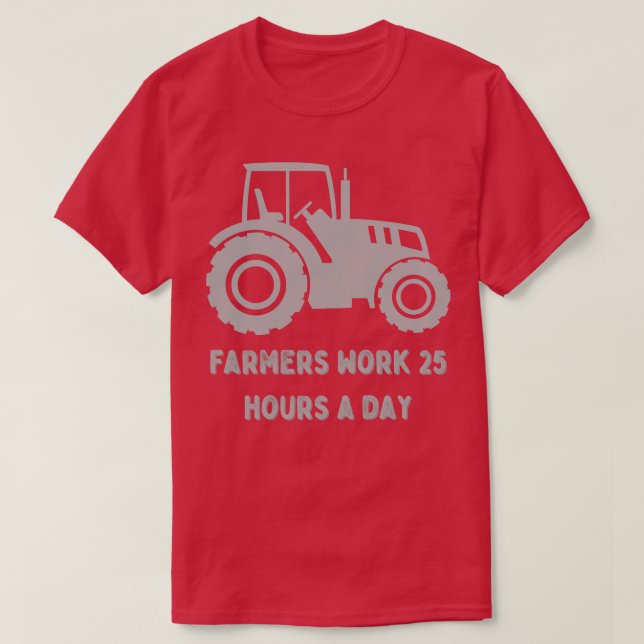 Camiseta Fazendeiros trabalham Design Duro (Frente do Design)