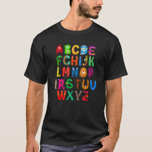 Camiseta Fazendinha ABC de Monstros Fofos Fantasia de Hallo