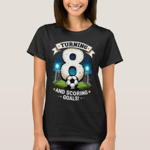 Camiseta Fazendo 8 Anos E Marcando Gols Aniversário De 8 An