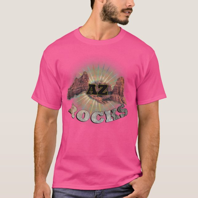 Camiseta Fazendo backpacking Phoenix Az Rocks Design Mounta (Frente)