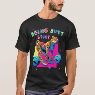Camiseta Fazendo Bumbum Cheetah Bodybuilder Gym Piada Mot