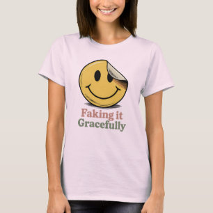 Camiseta Fazendo de Conta com Elegância Máscara Emocional