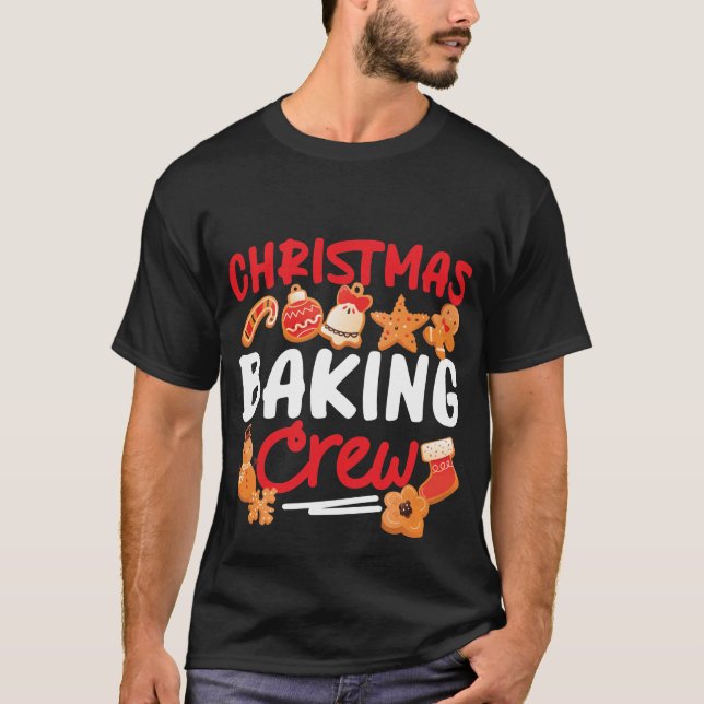 Camiseta Fazendo Natal Fazendo Gengibre De Tripulação (Frente)