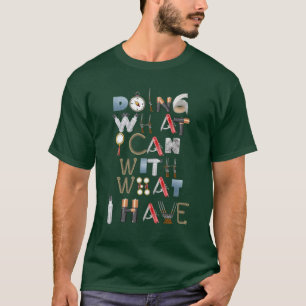 Camiseta Fazendo o que posso com o que tenho (transparente)