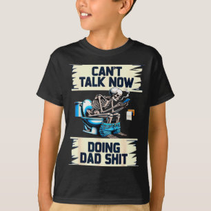 Camiseta Fazendo Piada de Pai Esqueleto Pai Dia dos Pais En