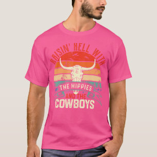 Camiseta Fazendo Raios Com Os Hippies E Os Cowboys Ocidenta