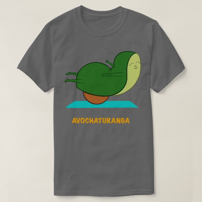Camiseta Fazendo Yoga Pose com Avocado (Frente do Design)