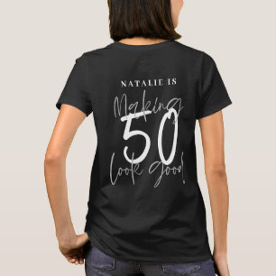 Camiseta Fazer 50 anos de idade são personalizados