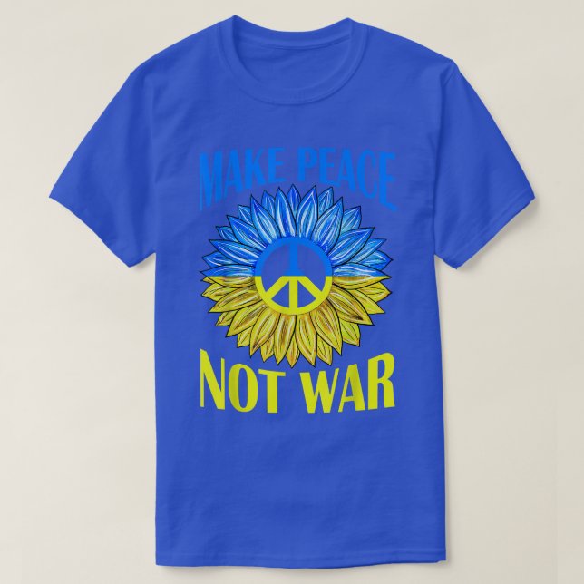 Camiseta Fazer a paz não guerra girassol (Frente do Design)