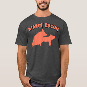 Camiseta Fazer Bacon Pork Pig Piada Memórias Humor Adulto