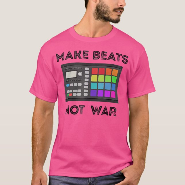 Camiseta Fazer Batidas Não Guerra Produtor de Música Bate-M (Frente)