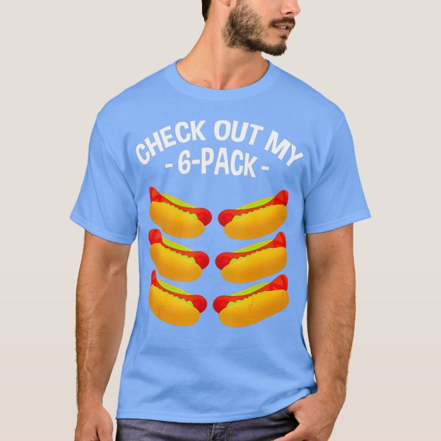 Camiseta Fazer Check-out do Meu Pacote Si-Pack 6 Hot-dog (Frente)
