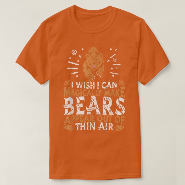 Camiseta Fazer Com Que Os Ursos Surjam Do Ar Mínimo - Griz (Frente do Design)