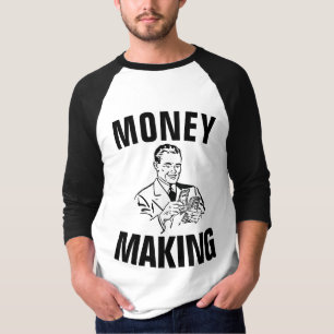 Camiseta FAZER DE DINHEIRO, T-Shirts masculinas engraçadas