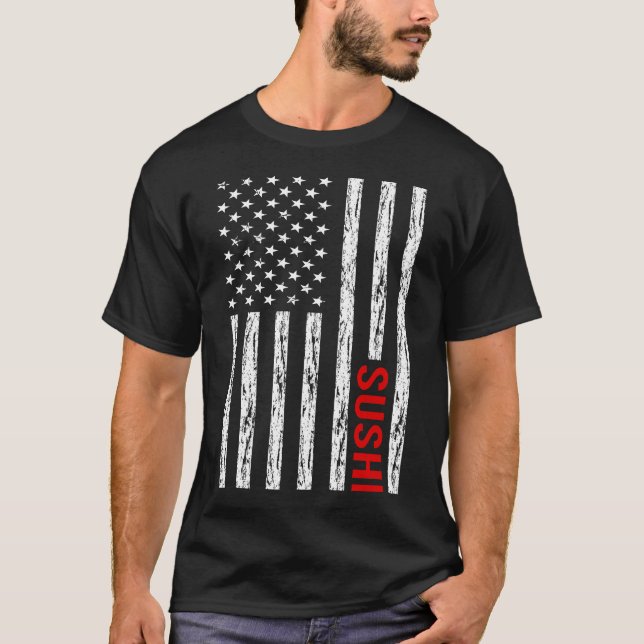 Camiseta FAZER de Sushi Flag EUA (Frente)