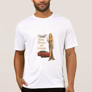 Camiseta Fazer Dinheiro Não Amigos Ilustração De Luxo