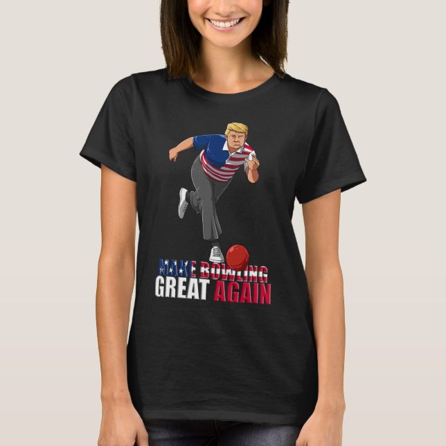 Camiseta Fazer Excelente De Boliche Novamente - Boliche Eng (Frente)