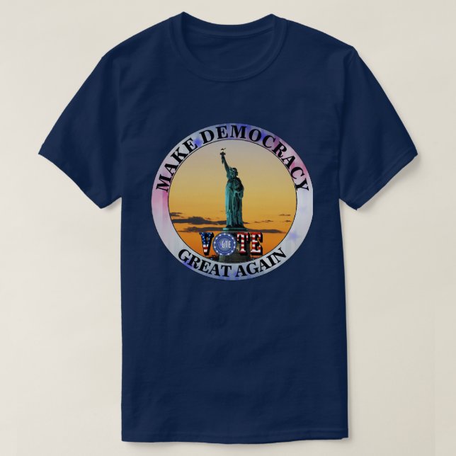 CAMISETA FAZER EXCELENTE DE DEMOCRACIA DE NOVO......VOTAÇÃO (Frente do Design)